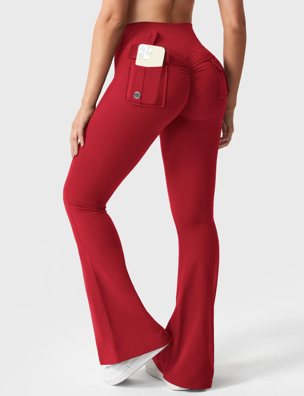 Brittany Flared Leggings with Functional Pockets