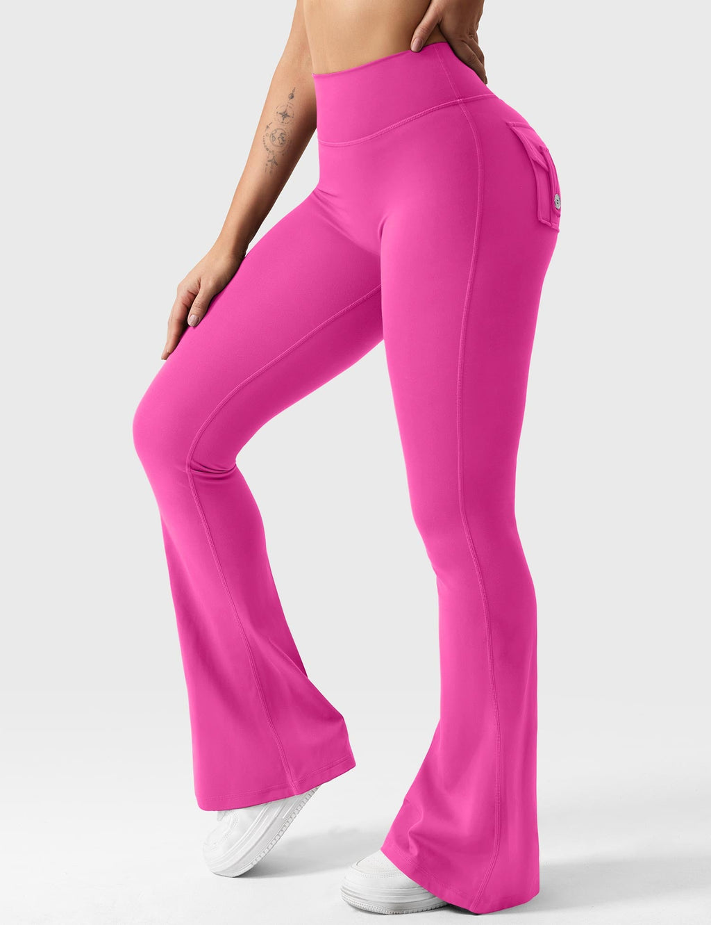 Brittany Flared Leggings with Functional Pockets