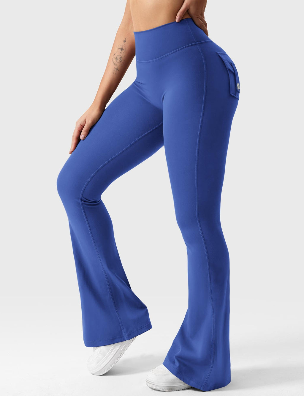 Brittany Flared Leggings with Functional Pockets