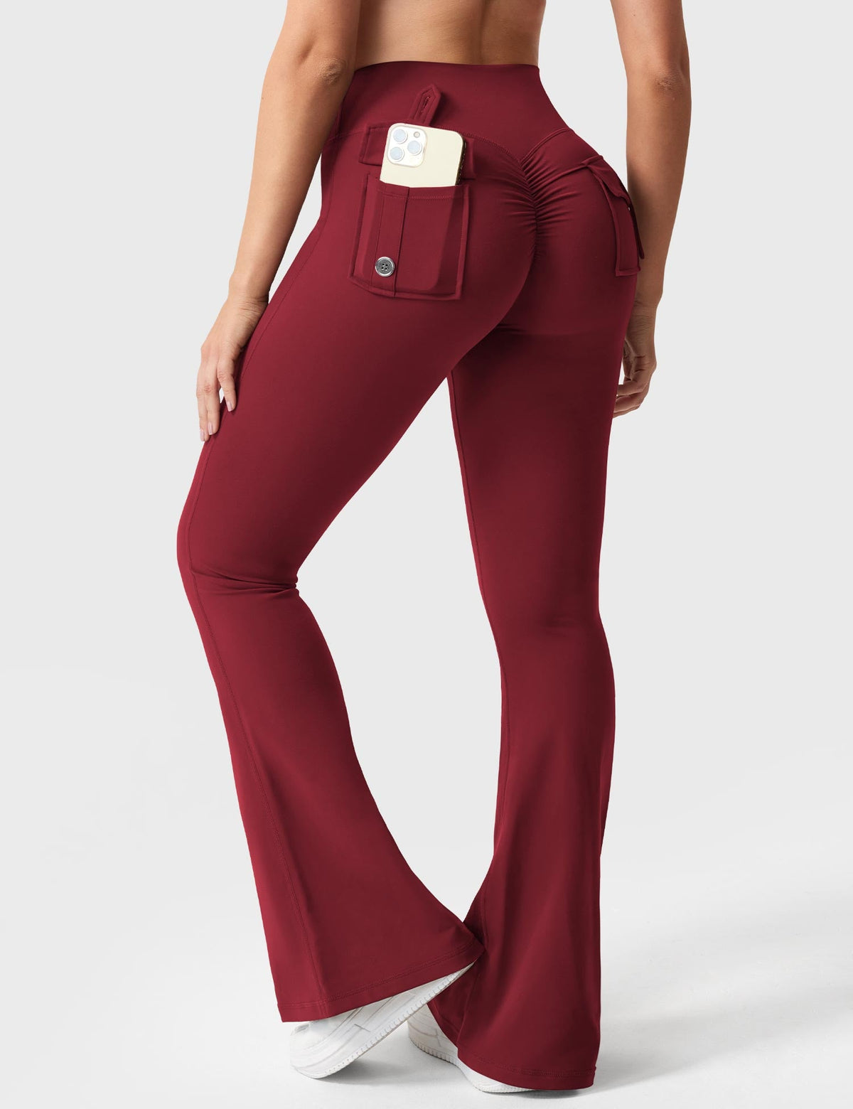 Brittany Flared Leggings with Functional Pockets