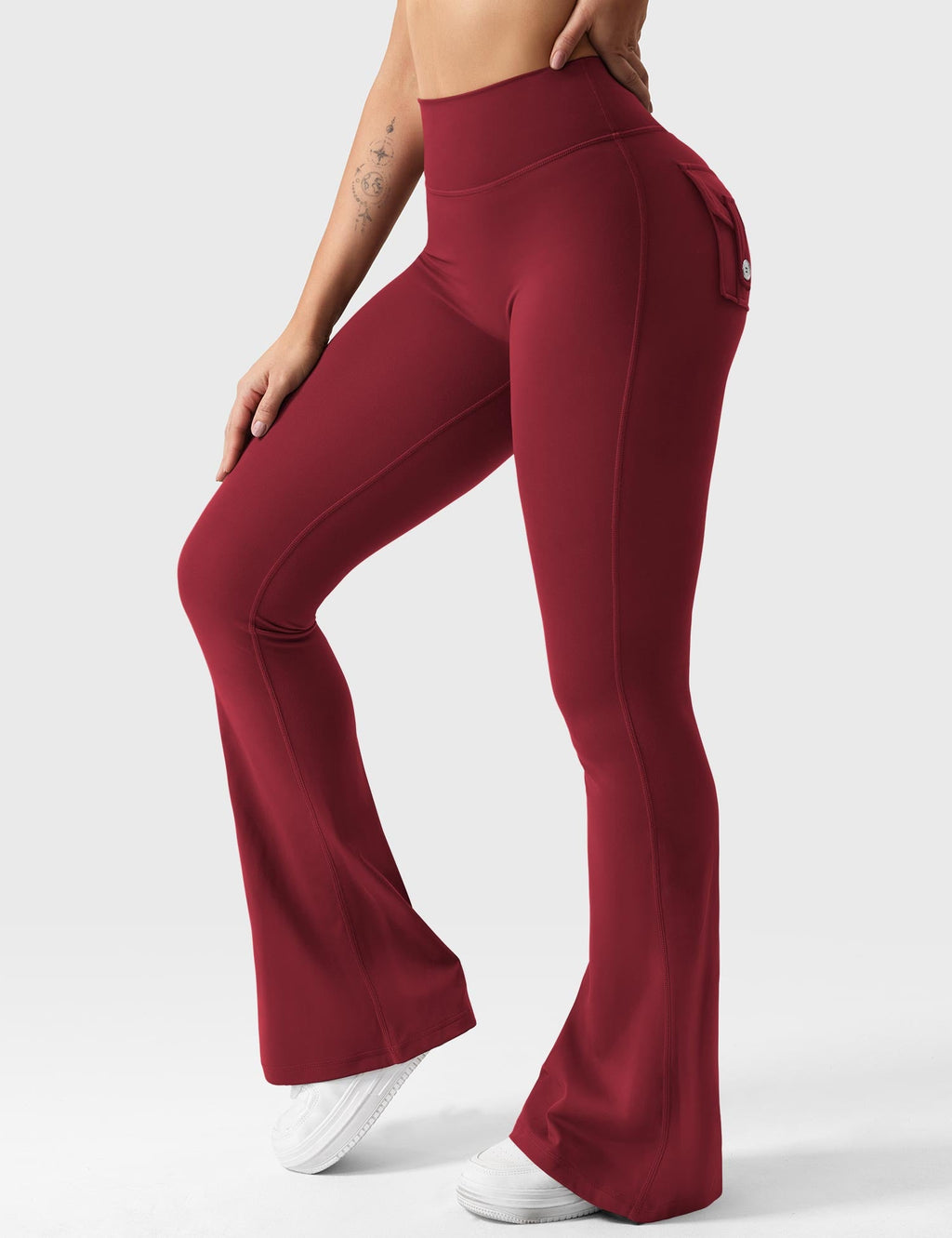 Brittany Flared Leggings with Functional Pockets