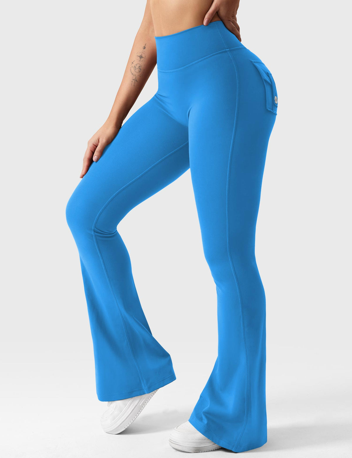 Brittany Flared Leggings with Functional Pockets