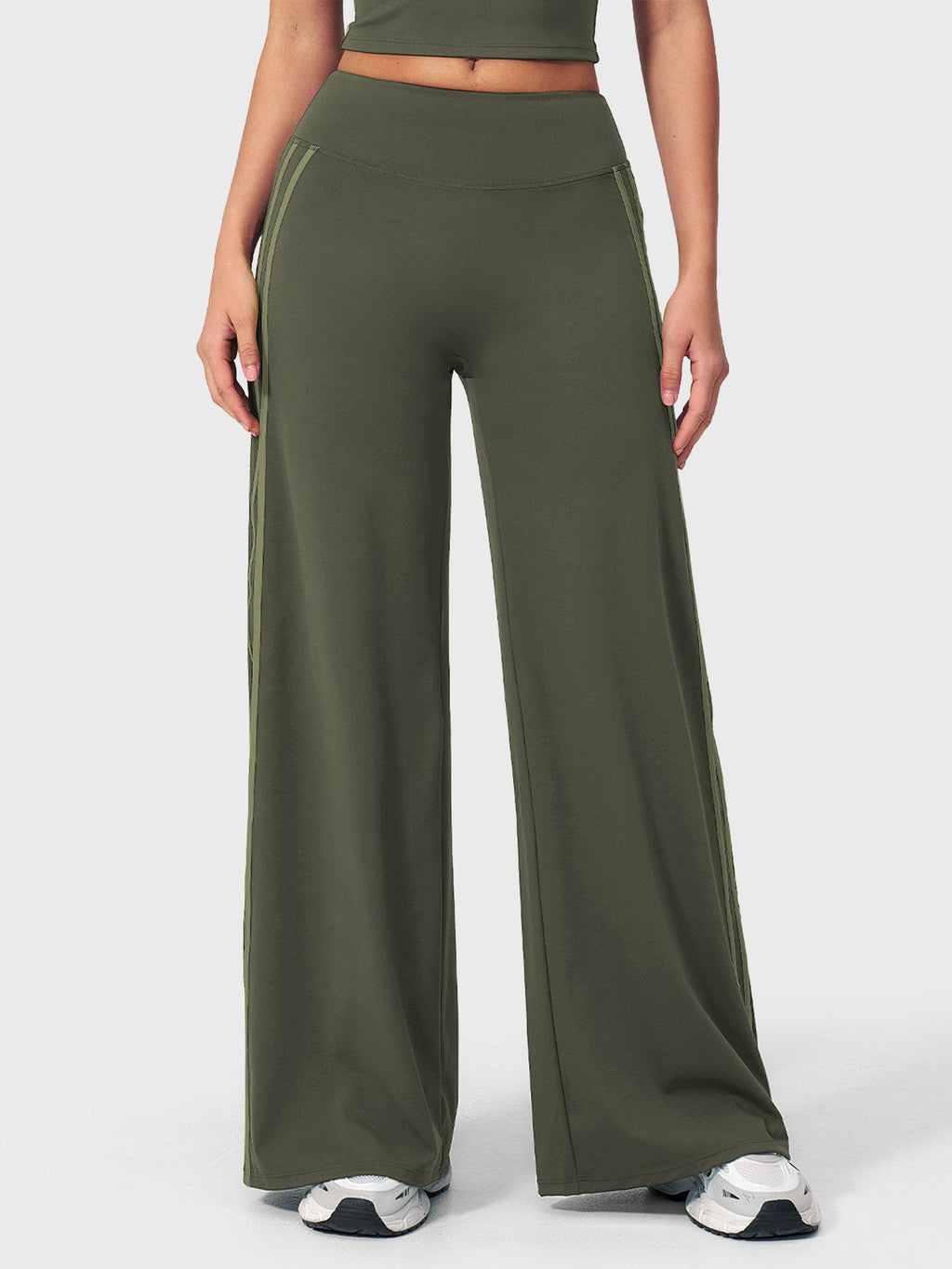 Ease Stylish Side-Stripe Straight-Leg Leggings