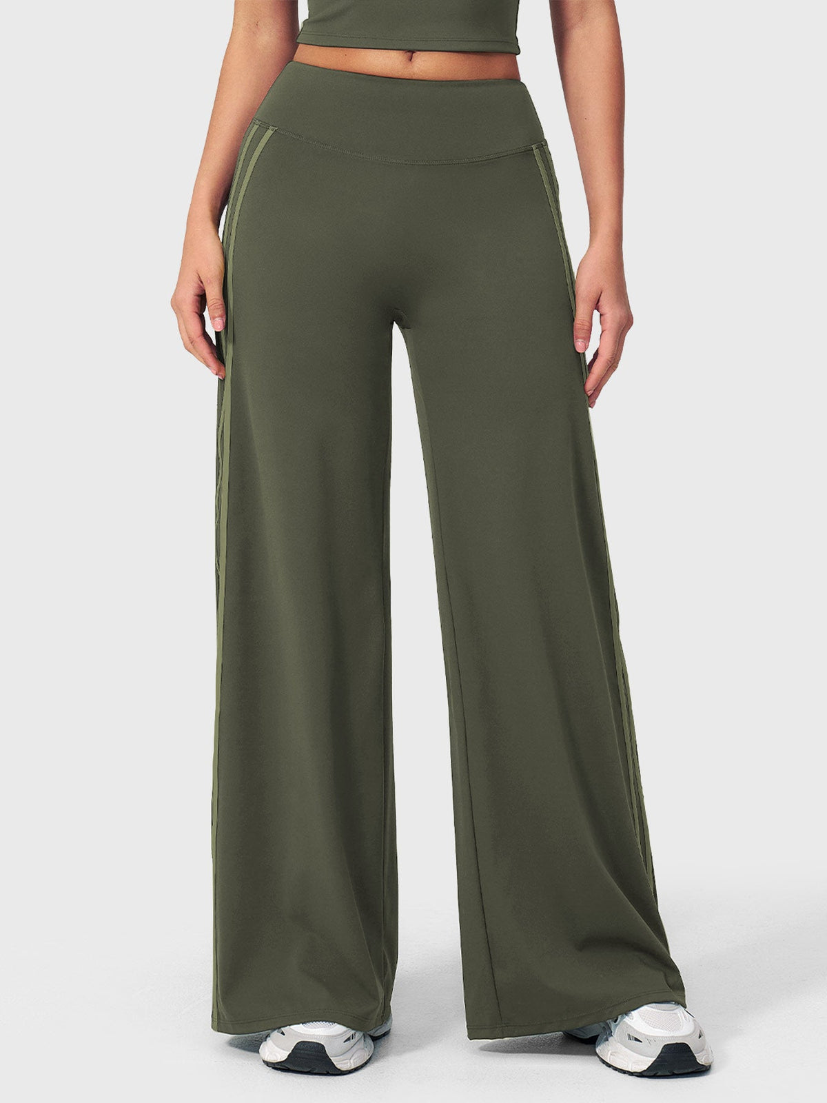Ease Stylish Side-Stripe Straight-Leg Leggings