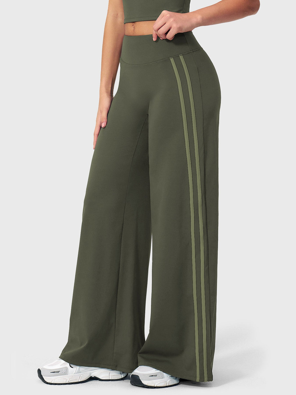 Ease Stylish Side-Stripe Straight-Leg Leggings