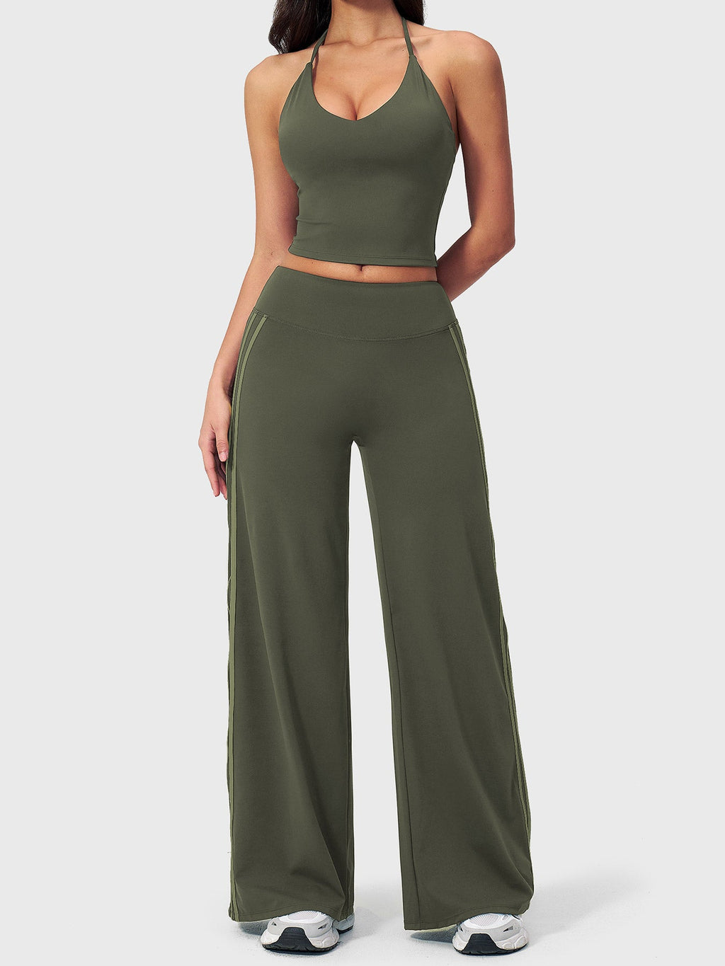 Ease Stylish Side-Stripe Straight-Leg Leggings