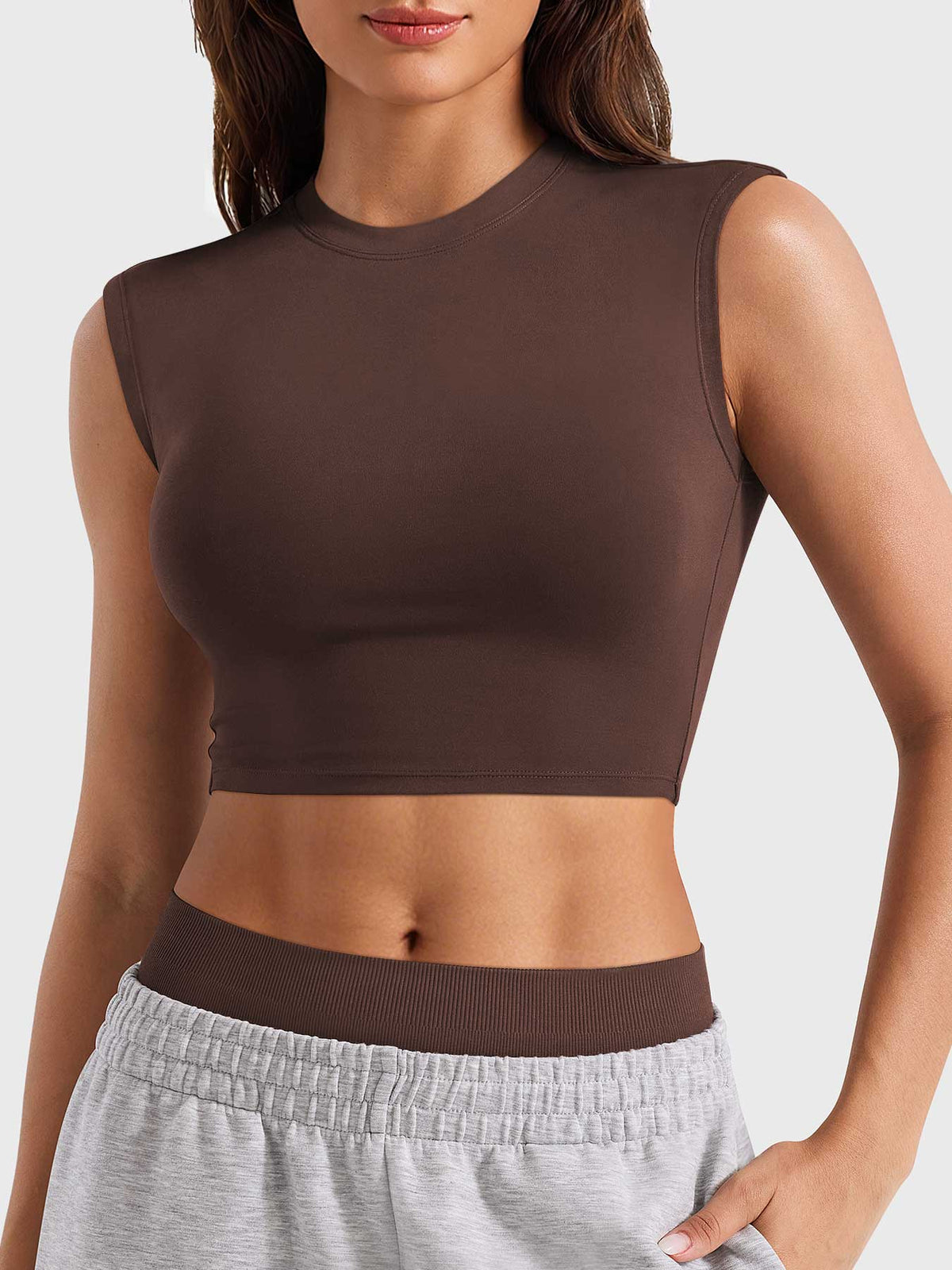 Monathic CoreFlex Stylish Sleeveless Cropped Tank Top