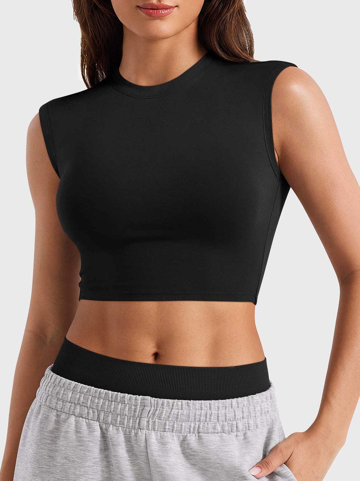 Monathic CoreFlex Stylish Sleeveless Cropped Tank Top
