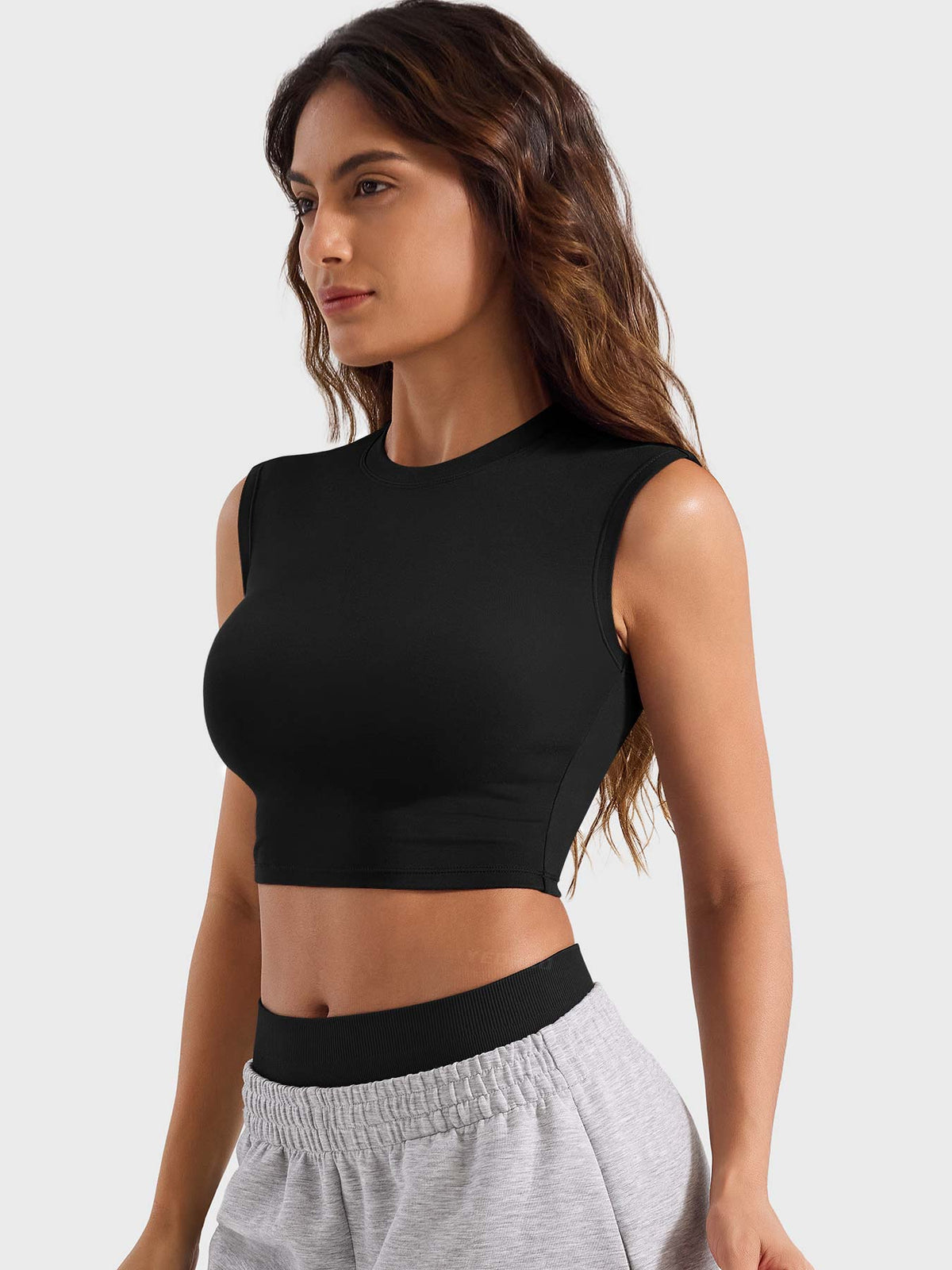 Monathic CoreFlex Stylish Sleeveless Cropped Tank Top