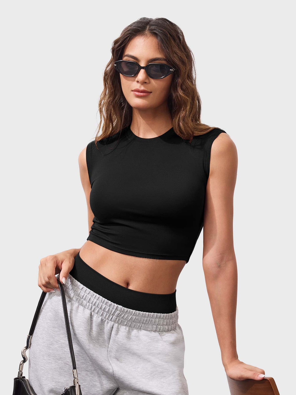 Monathic CoreFlex Stylish Sleeveless Cropped Tank Top