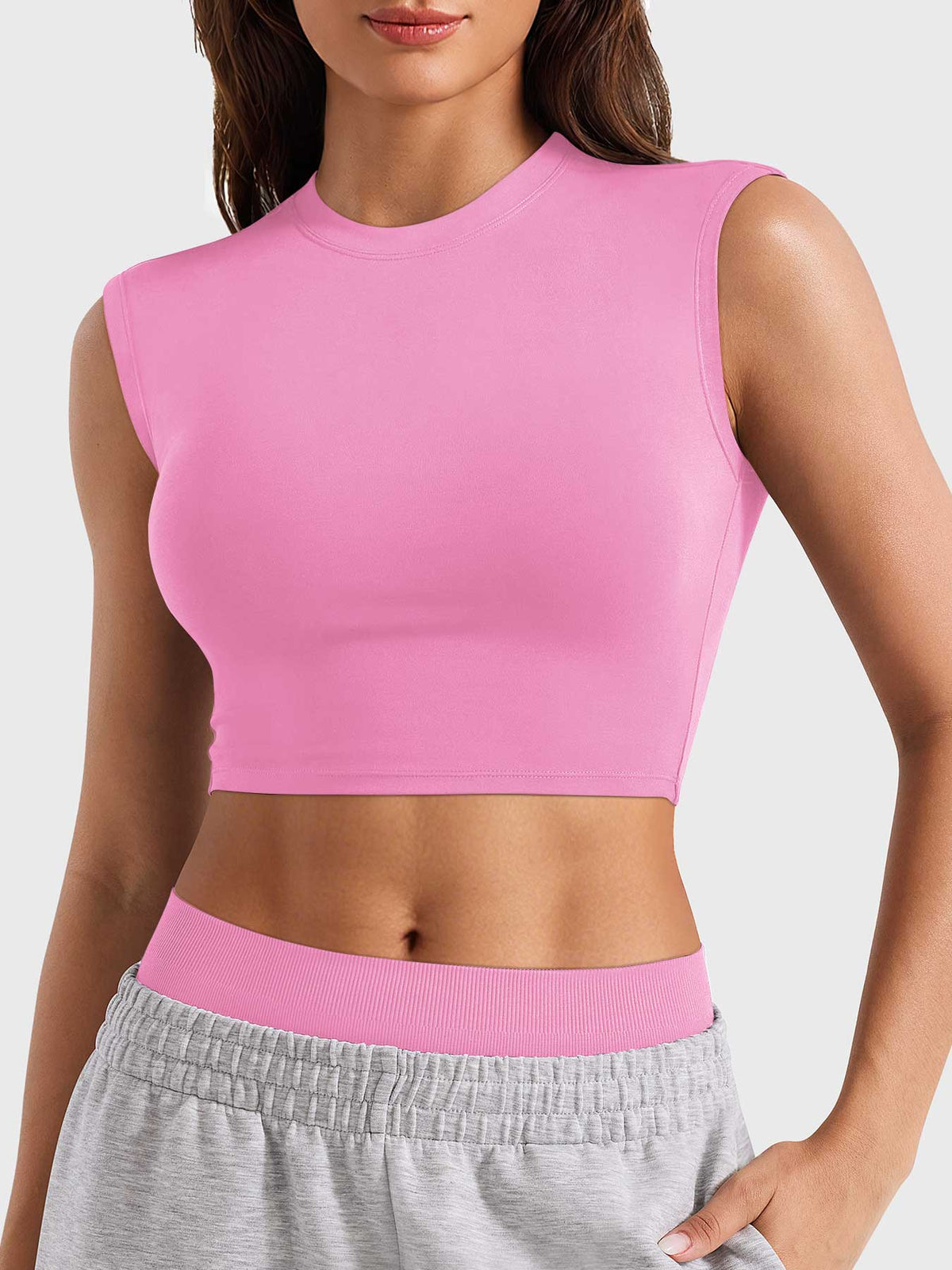 Monathic CoreFlex Stylish Sleeveless Cropped Tank Top